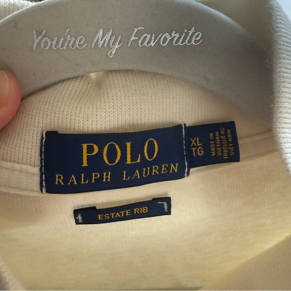 POLO RALPH LAUREN Luxury Jersey Quarter-Zip Pullover XL - Picture 8 of 8